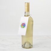 Kleurrijke Regenboog Roos Flessenhanger (Schuin)