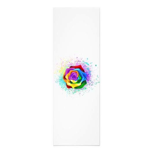 Kleurrijke Regenboog Roos Foto Afdruk (Voorkant)
