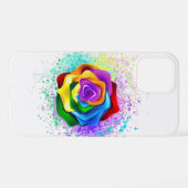 Kleurrijke Regenboog Roos iPhone Hoesje (Achterkant horizontaal)