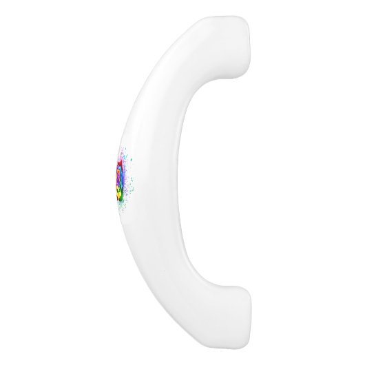 Kleurrijke Regenboog Roos Keramische Kastgreep (Zijkant)