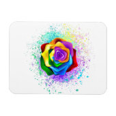 Kleurrijke Regenboog Roos Magneet (Horizontaal)