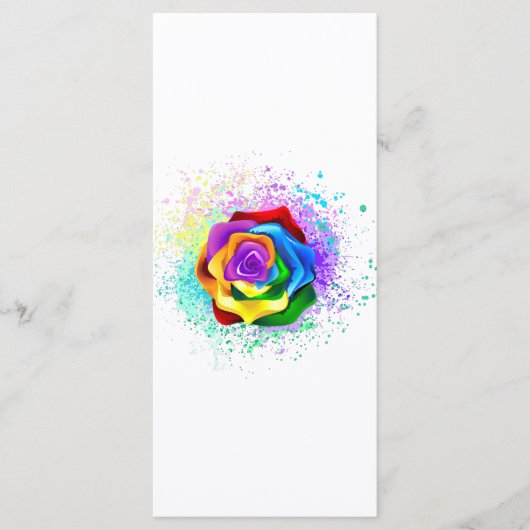 Kleurrijke Regenboog Roos Menu (Voorkant)