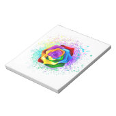 Kleurrijke Regenboog Roos Notitieblok (Linkerzijde)