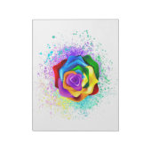 Kleurrijke Regenboog Roos Notitieblok (Linkerzijde)