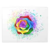 Kleurrijke Regenboog Roos Notitieblok (Voorkant)