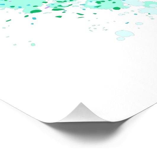 Kleurrijke Regenboog Roos Perfect Poster (Hoek)