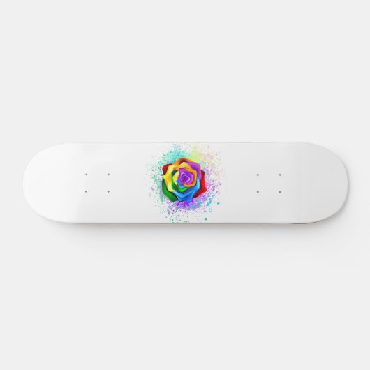 Kleurrijke Regenboog Roos Persoonlijk Skateboard (Horizontaal)