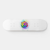 Kleurrijke Regenboog Roos Persoonlijk Skateboard (Horizontaal)