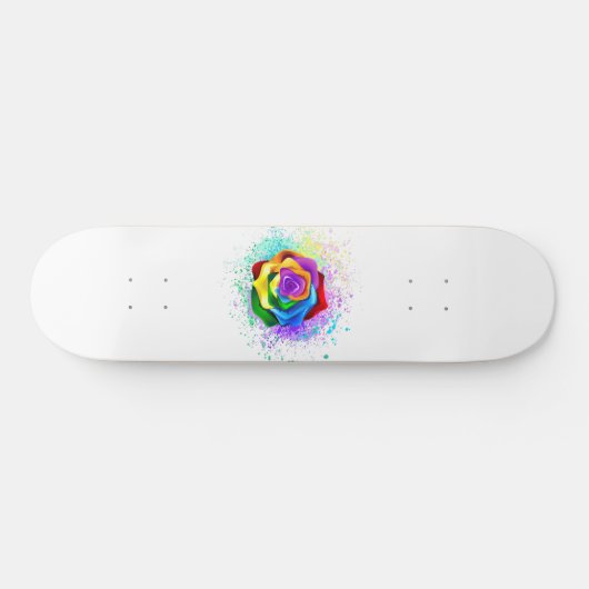 Kleurrijke Regenboog Roos Persoonlijk Skateboard (Horizontaal)