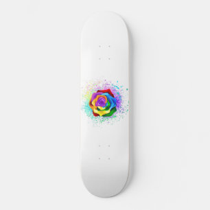 Kleurrijke Regenboog Roos Persoonlijk Skateboard