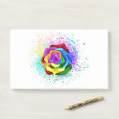 Kleurrijke Regenboog Roos Post-it® Notes (Op bureau)