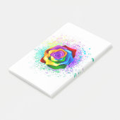 Kleurrijke Regenboog Roos Post-it® Notes (Schuin)
