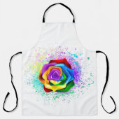 Kleurrijke Regenboog Roos Schort (Voorkant)
