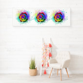 Kleurrijke Regenboog Roos Spandoek (Insitu)