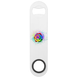 Kleurrijke Regenboog Roos Speed Flessenopener