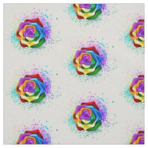 Kleurrijke Regenboog Roos Stof