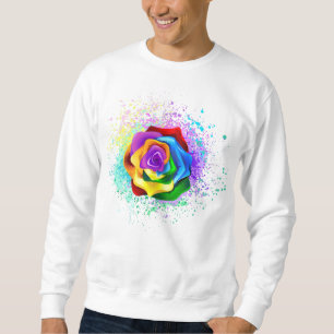 Kleurrijke Regenboog Roos Trui