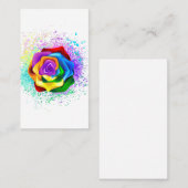 Kleurrijke Regenboog Roos Visitekaartje (Voorkant / Achterkant)