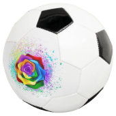 Kleurrijke Regenboog Roos Voetbal (Drie kwart)