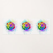 Kleurrijke Regenboog Roos Yogamat (Voorkant (horizontaal))
