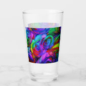 Kleurrijke regenboog Rozen #1 Glas (Achterkant)
