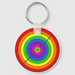 Kleurrijke regenboog sleutelhanger