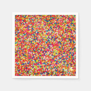 Kleurrijke Regenboog Snoep Zoete Cake Koekje Stroo Servet