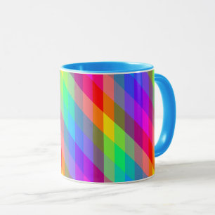 Kleurrijke regenboog spectrale prisma's mok