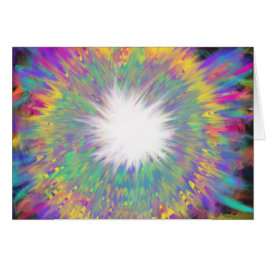 Kleurrijke Regenboog Ster Explosie Abstracte Kunst