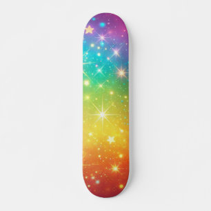 Kleurrijke Regenboog ster ruimte Persoonlijk Skateboard