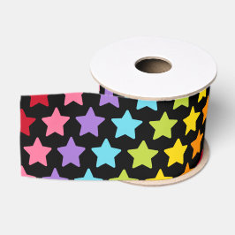 Kleurrijke Regenboog Sterren Print Lint
