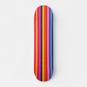 Kleurrijke regenboog stijl strepen persoonlijk skateboard