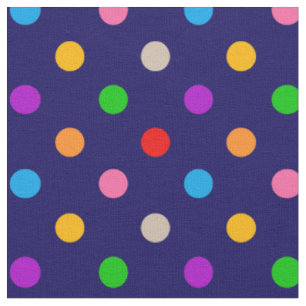 Kleurrijke Regenboog Stippen Blauw Stof