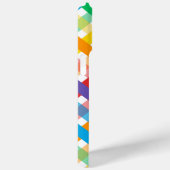 Kleurrijke Regenboog Streep Monogram Eerste Letter Case-Mate iPhone Case (Achterkant / Rechts)