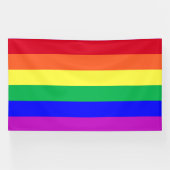 Kleurrijke Regenboog Strepen Achtergronden Gay Fee Spandoek (Horizontaal)