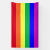 Kleurrijke Regenboog Strepen Achtergronden Gay Fee Spandoek (Verticaal)