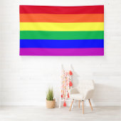 Kleurrijke Regenboog Strepen Achtergronden Gay Fee Spandoek (Insitu)
