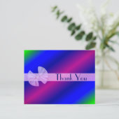 Kleurrijke Regenboog Strepen Bedankkaart Briefkaart (Staand voorkant)