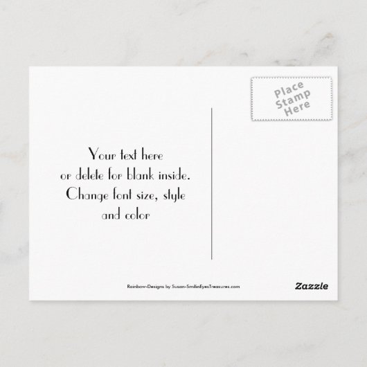 Kleurrijke Regenboog Strepen Bedankt Ansichtkaart Briefkaart (Achterkant)