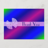 Kleurrijke Regenboog Strepen Bedankt Ansichtkaart Briefkaart (Voorkant)