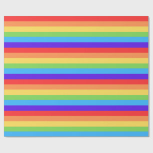 Kleurrijke Regenboog Strepen Cadeaupapier