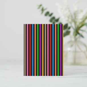 Kleurrijke Regenboog Strepen Lijnen Ontwerp - Zwar Briefkaart