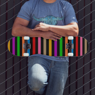 Kleurrijke Regenboog Strepen Lijnen Ontwerp - Zwar Persoonlijk Skateboard