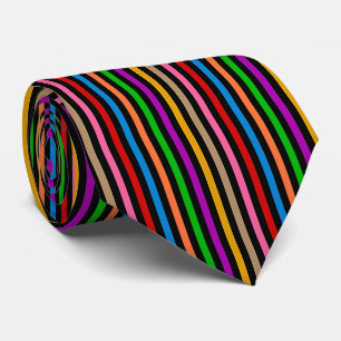 Kleurrijke Regenboog Strepen Lijnen Ontwerp - Zwar Stropdas