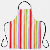 Kleurrijke Regenboog Strepen op Witte Liefde is Li Schort (Voorkant)