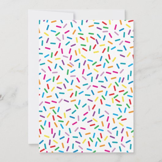 Kleurrijke Regenboog Strooideeltjes Retro Monogram Bedankkaart (Achterkant)