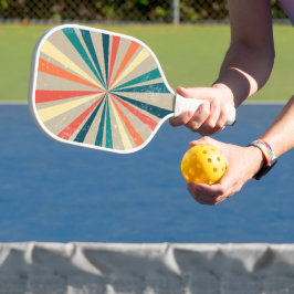 Kleurrijke regenboog Sunburst Pickleball Paddle