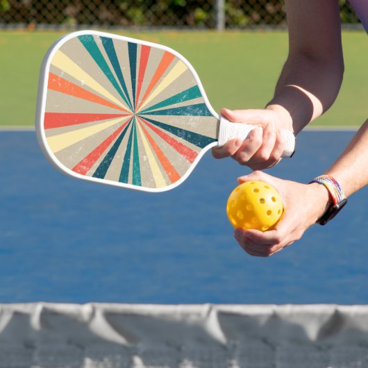Kleurrijke regenboog Sunburst Pickleball Paddle (Insitu)