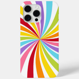 Kleurrijke Regenboog Swirl Modern Fun Bright Girly iPhone 15 Pro Max Hoesje