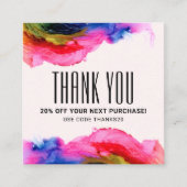 Kleurrijke Regenboog Trendy Modern Elegant Abstrac Kortingskaartje (Voorkant)